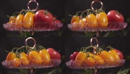 黄柿子黄番茄灯笼番茄高清在线视频素材下载