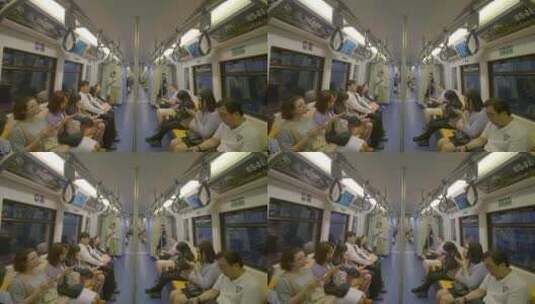 乘客乘坐曼谷地铁高清在线视频素材下载