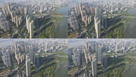 航拍武汉，武汉城市建设，武汉城市天际线高清在线视频素材下载