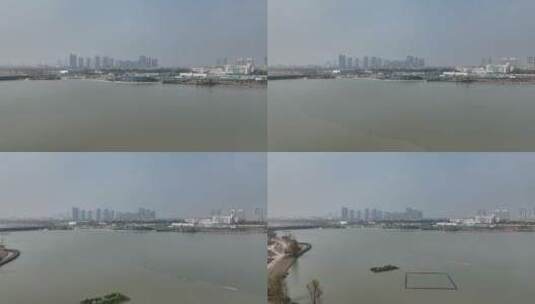 南京九龙湖风光航拍高清在线视频素材下载