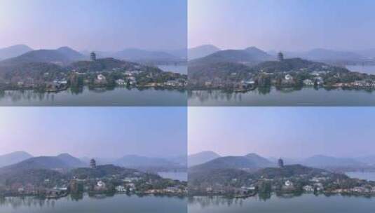 杭州西湖航拍风光高清在线视频素材下载