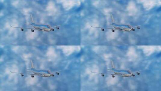 飞机在云层之上飞行高清在线视频素材下载