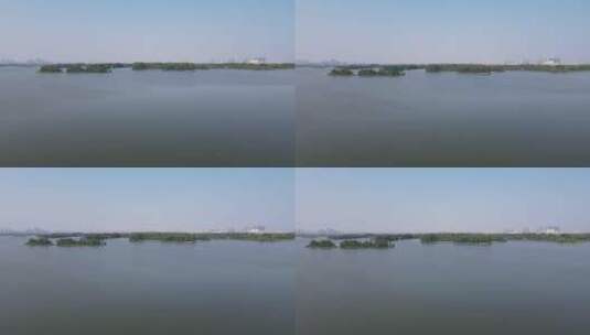 旅游景区武汉东湖5A景区航拍高清在线视频素材下载