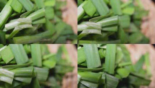 切韭菜蔬菜春菜包饺子高清在线视频素材下载