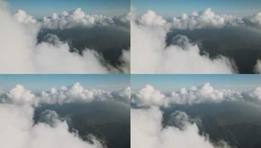 山间云雾云海航拍高清在线视频素材下载