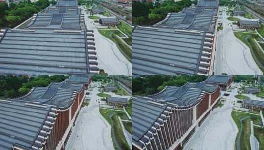 上海文化艺术中心云间会堂建筑屋顶特写高清在线视频素材下载