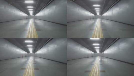 无人人行隧道航拍高清在线视频素材下载