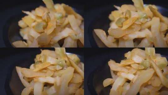 榨菜咸菜腌制泡菜腌菜下饭佐餐高清在线视频素材下载