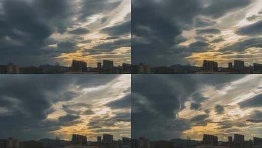 北京天空云层变幻炫丽多彩高清在线视频素材下载