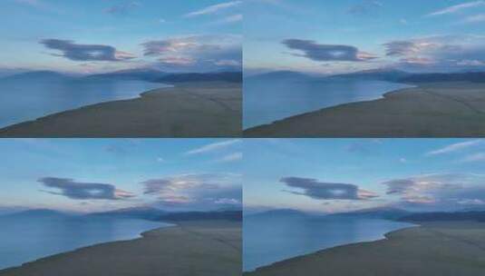 中国新疆赛里木湖航拍高清在线视频素材下载
