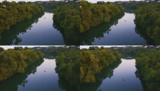 大河上空的空中游览高清在线视频素材下载