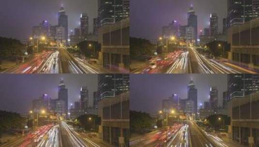 香港夜景延时摄影高清在线视频素材下载