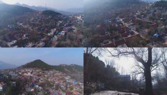 山东青州古村落航拍4k素材高清在线视频素材下载