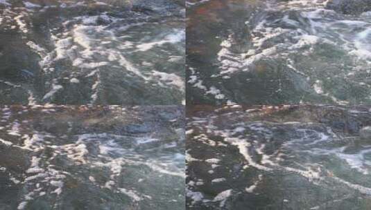 4K奔腾的河水水流波涛汹涌空镜高清在线视频素材下载