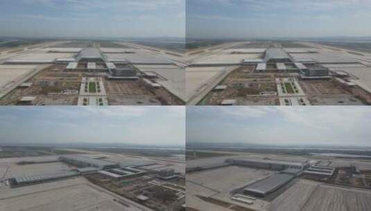 花湖机场主楼150米高度环绕高清在线视频素材下载