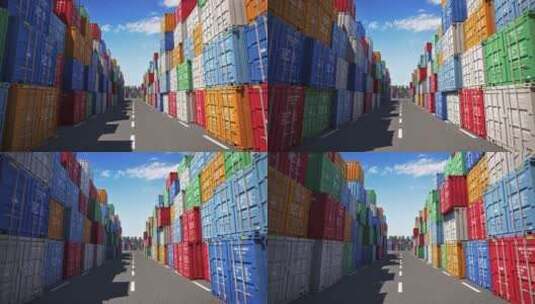 港口集装箱空镜特写高清在线视频素材下载