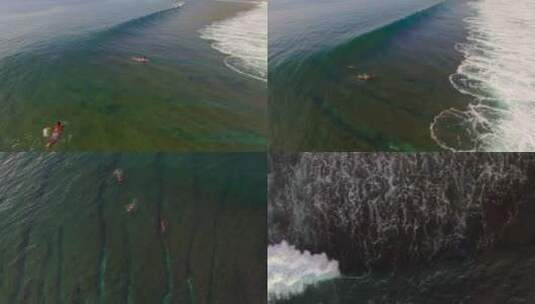 海浪飞溅的无人机视图高清在线视频素材下载