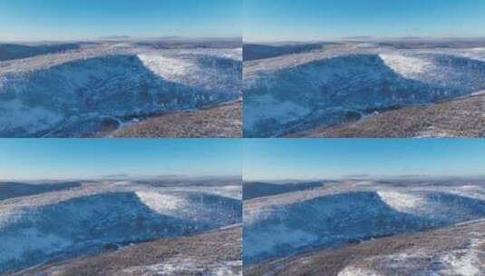 航拍银装素裹林海雪原高清在线视频素材下载