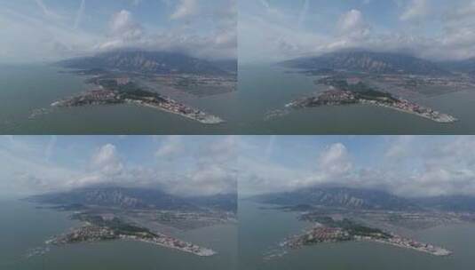 航拍崂山风景高清在线视频素材下载