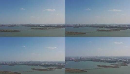 苏州相城漕湖风景高清航拍高清在线视频素材下载