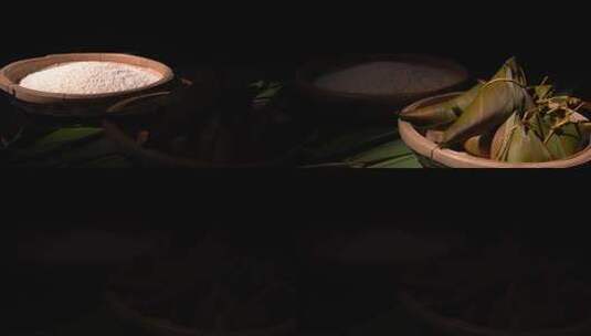 三角粽和糯米高清在线视频素材下载