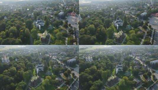 空中拍摄城市奥斯特罗高清在线视频素材下载