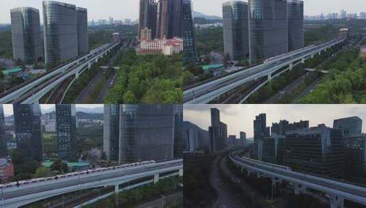 傍晚的深圳地铁高清在线视频素材下载