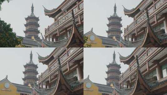 无锡南禅寺步行街-运镜实拍高清在线视频素材下载