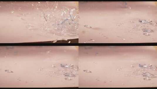 芬腾高速机1000fps之水杯摔碎高清在线视频素材下载