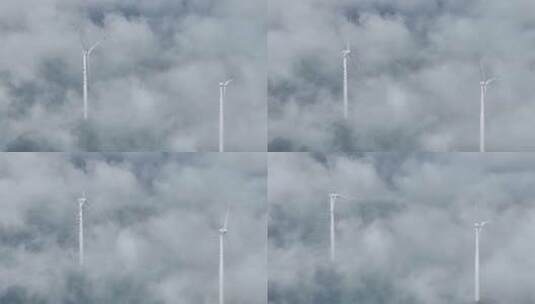 风力发电 乡村振兴 田园风光高清在线视频素材下载