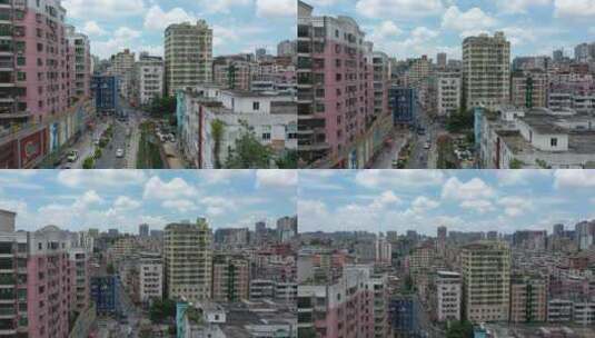 【精品】深圳城中村城镇郊区大楼航拍高清在线视频素材下载