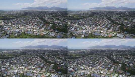郊区房屋航拍风景高清在线视频素材下载