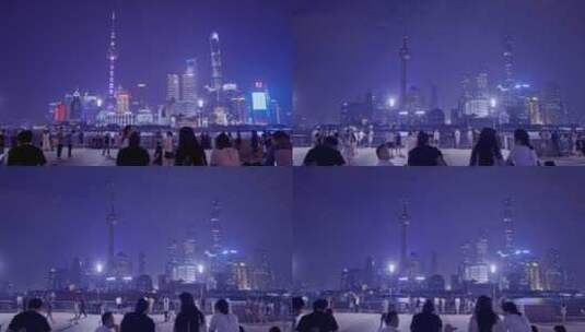 外滩夜景延时高清在线视频素材下载