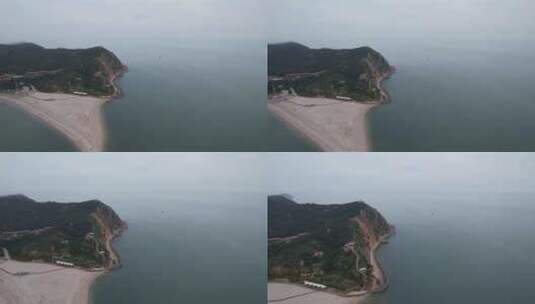 山东烟台长岛黄渤海交汇处航拍高清在线视频素材下载