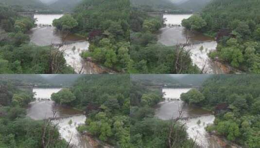 雨后泰山，俯瞰飞瀑流泉高清在线视频素材下载