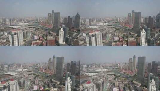 天津城市风光高楼建筑航拍高清在线视频素材下载