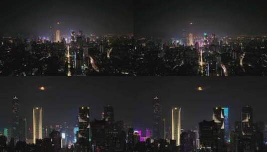 4k航拍南京夜景高楼素材高清在线视频素材下载