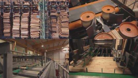 木材加工厂厂房高清在线视频素材下载