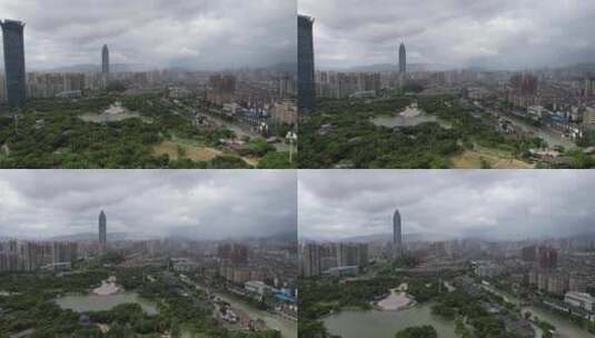浙江温州城市风光航拍高清在线视频素材下载
