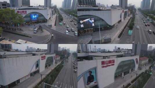 武汉青山商场航拍高清在线视频素材下载