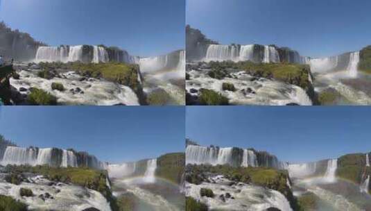 高山瀑布流水高清在线视频素材下载