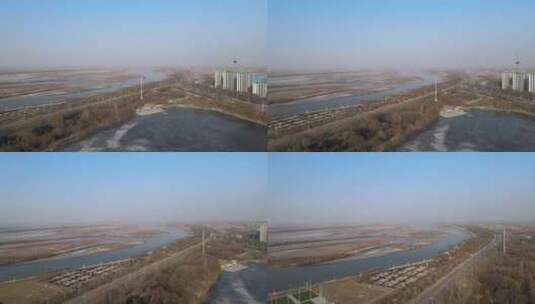 黄河冰面高清在线视频素材下载