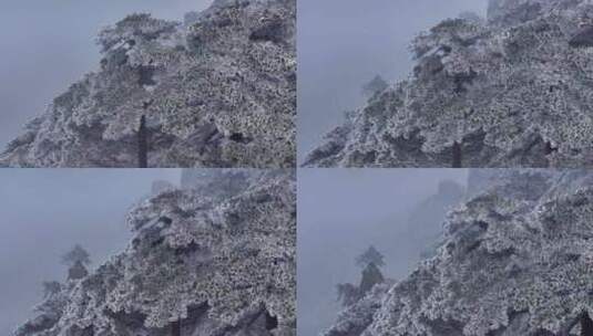 安徽黄山雪景高清在线视频素材下载