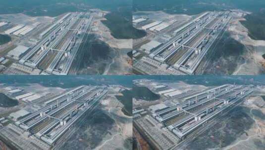 云南神火集团铝厂全貌航拍高清在线视频素材下载