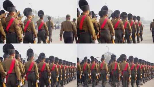 印度陆军共和国日阅兵彩排高清在线视频素材下载