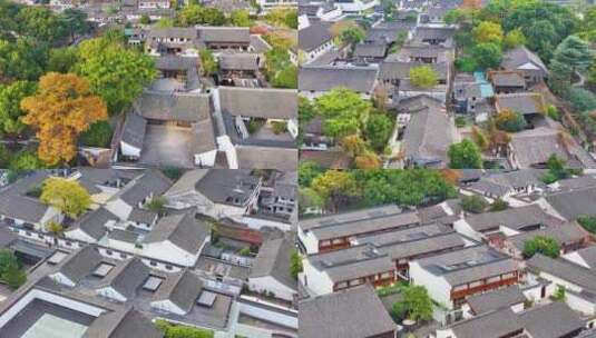 浙江绍兴鲁迅故里祖居航拍旅游景区景点城市高清在线视频素材下载