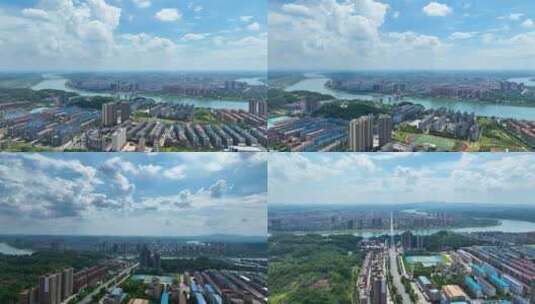 4K衡阳市衡南县城全景风景航拍高清在线视频素材下载