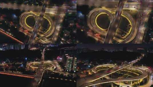 4K 温州三桥航拍大范围延时高清在线视频素材下载