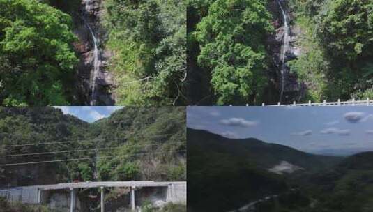 海南鹦哥岭瀑布航拍高清在线视频素材下载