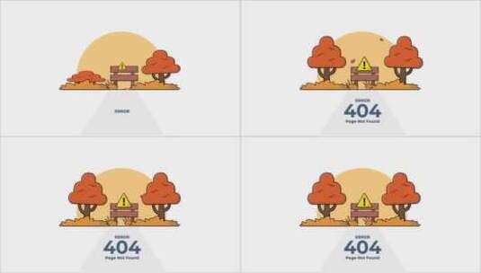 秋季版404未找到登陆页面的概念动画视频高清在线视频素材下载